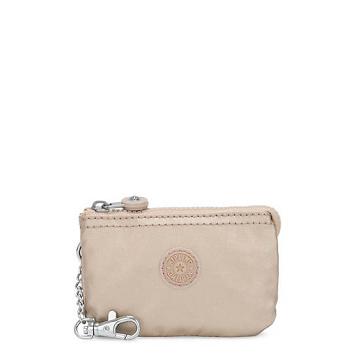 Plecaki Kipling Creativity Mini Metallic Pouch Keychain Złote Beżowe | PL 1115QM